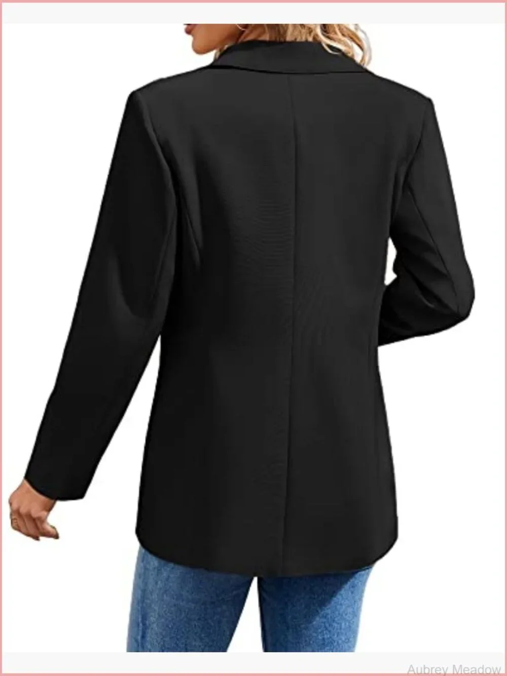Open Front Long Blazer Jacket Womens Business Casual Work Office